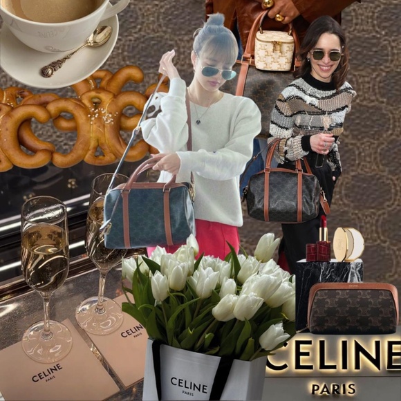 Celine Macadam 1980's Vintage Pouch With Wristlet Strap & Triomphe Logo (PROJECT - Picture 5 of 6